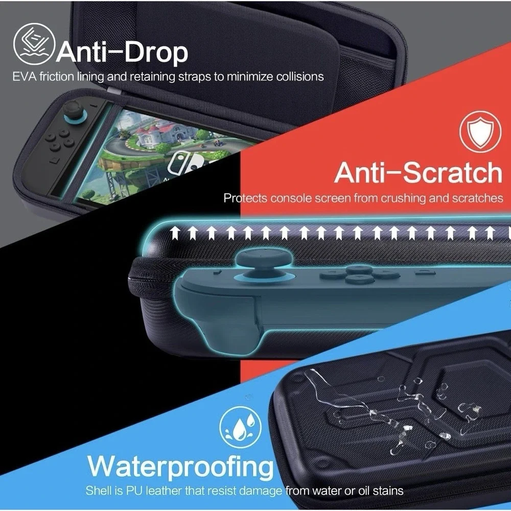NEW Nintendo Switch 2 Protective Carrying Case Tempered Glass 2025